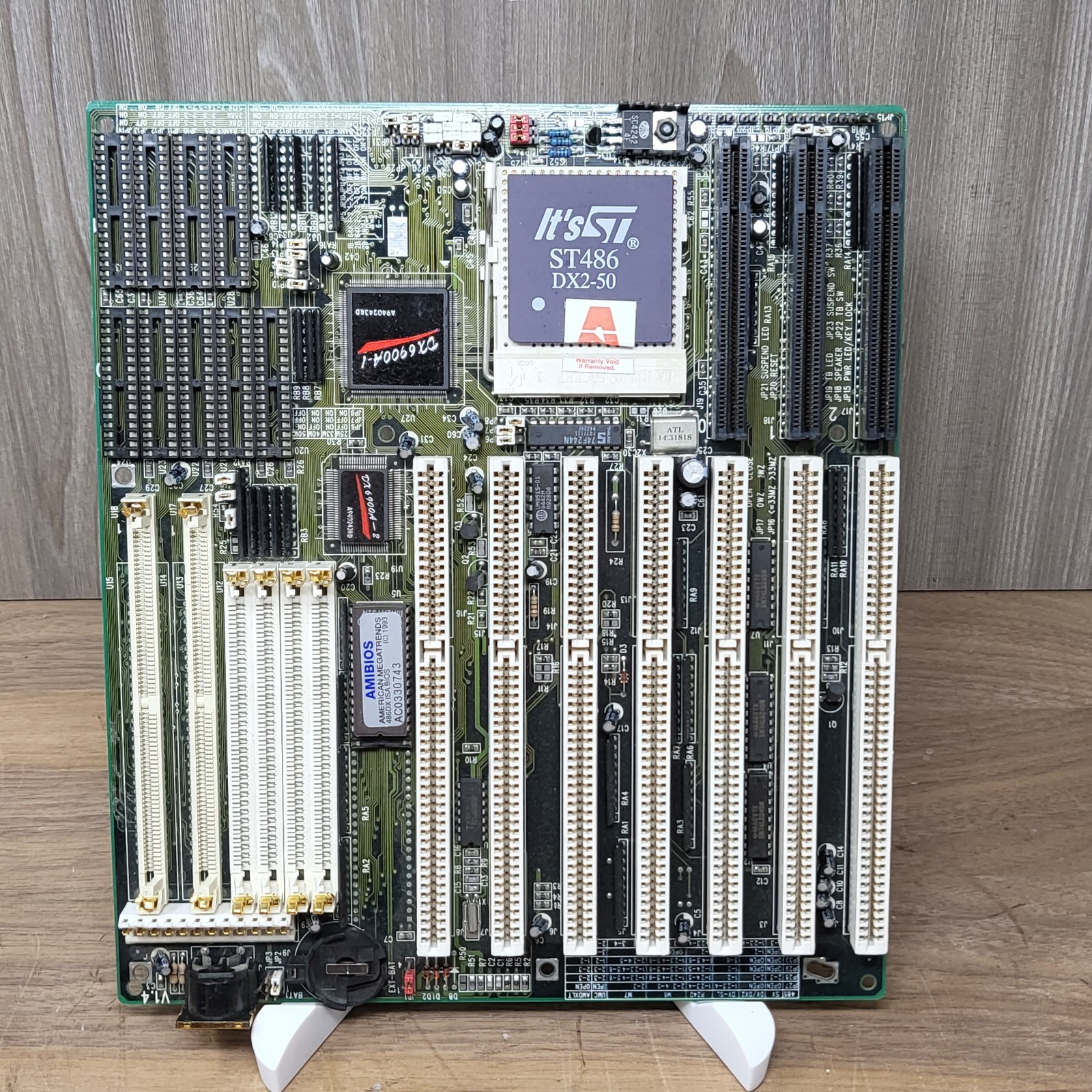 Vintage 486 Motherboard ST486 DX2-50 CPU AMIBIOS ISA 30-Pin SIMM 1993