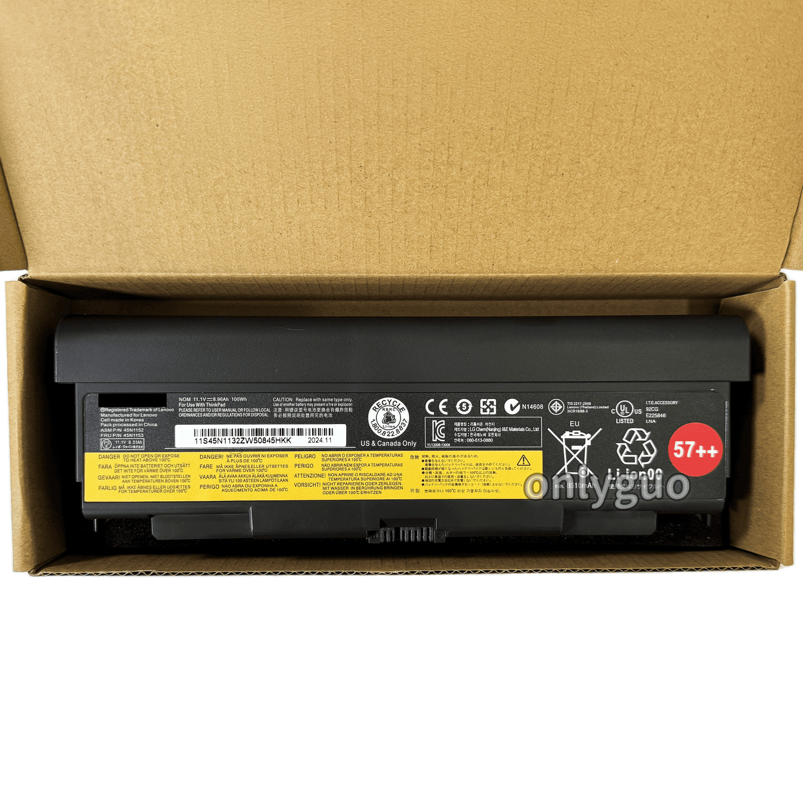 New Genuine OEM 9 Cell Battery for Thinkpad 45N1153 T440p T540p W540 W541 57++