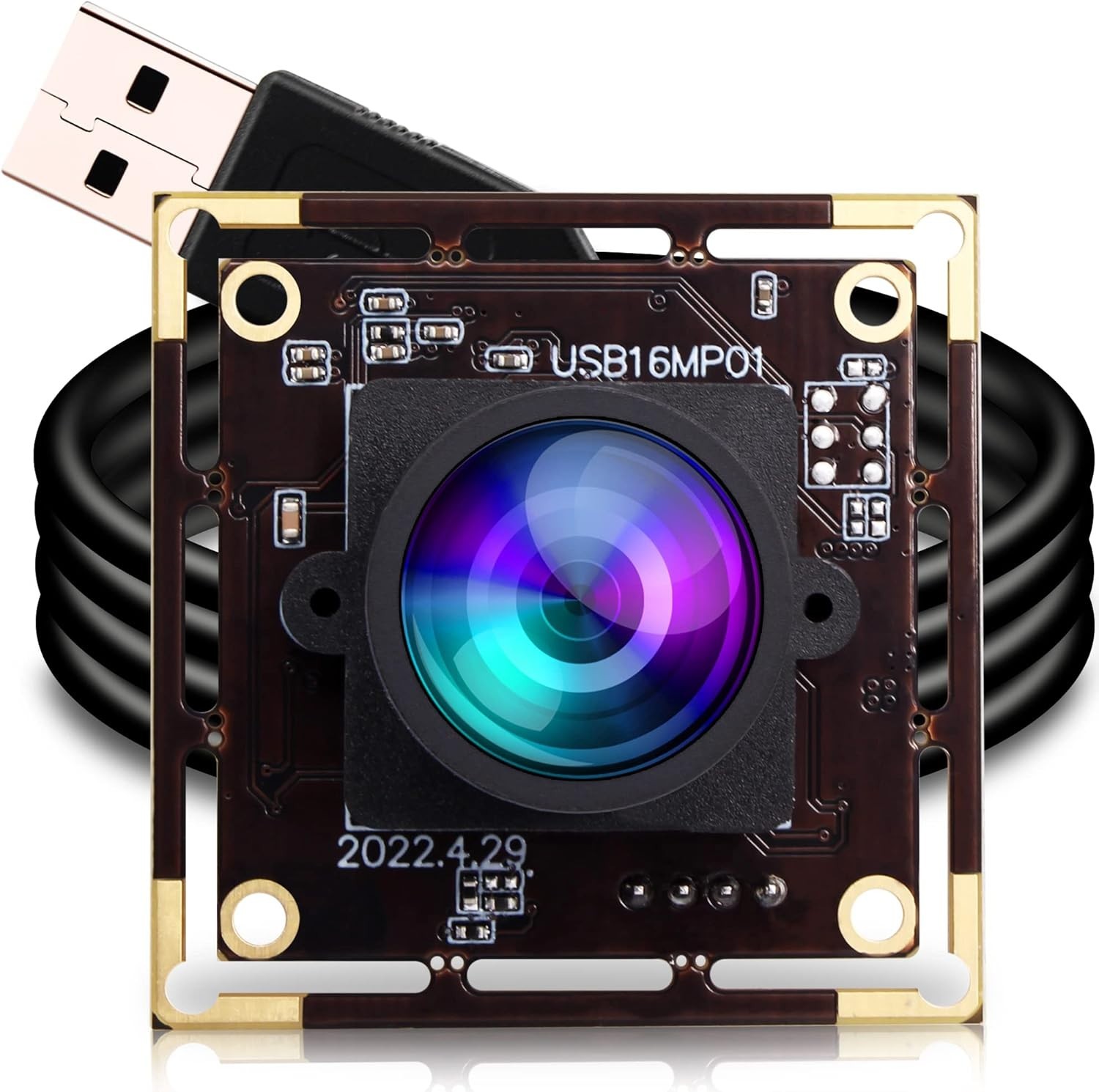 ELP 16MP Wide Angle USB Camera Module for Raspberry Pi and Computer 4K Mini UVC