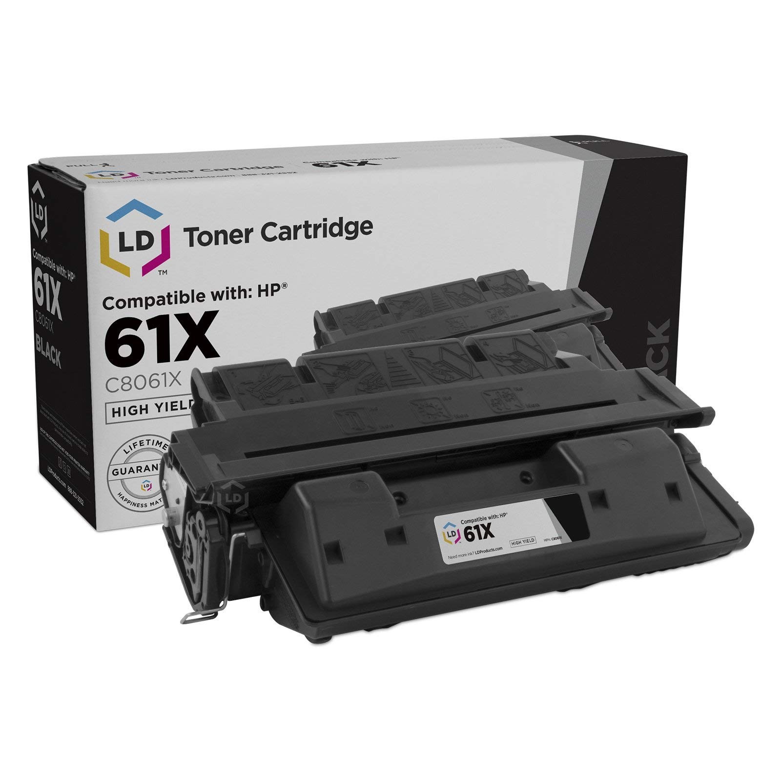 Reman Toner Cartridge Replacement for HP 61X C8061X High Yield (Black)