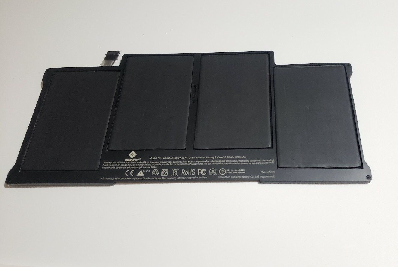 EGOWAY Replacement Battery A1377 A1405 A1496 Compatible w/ MacBook Air 13” As-is