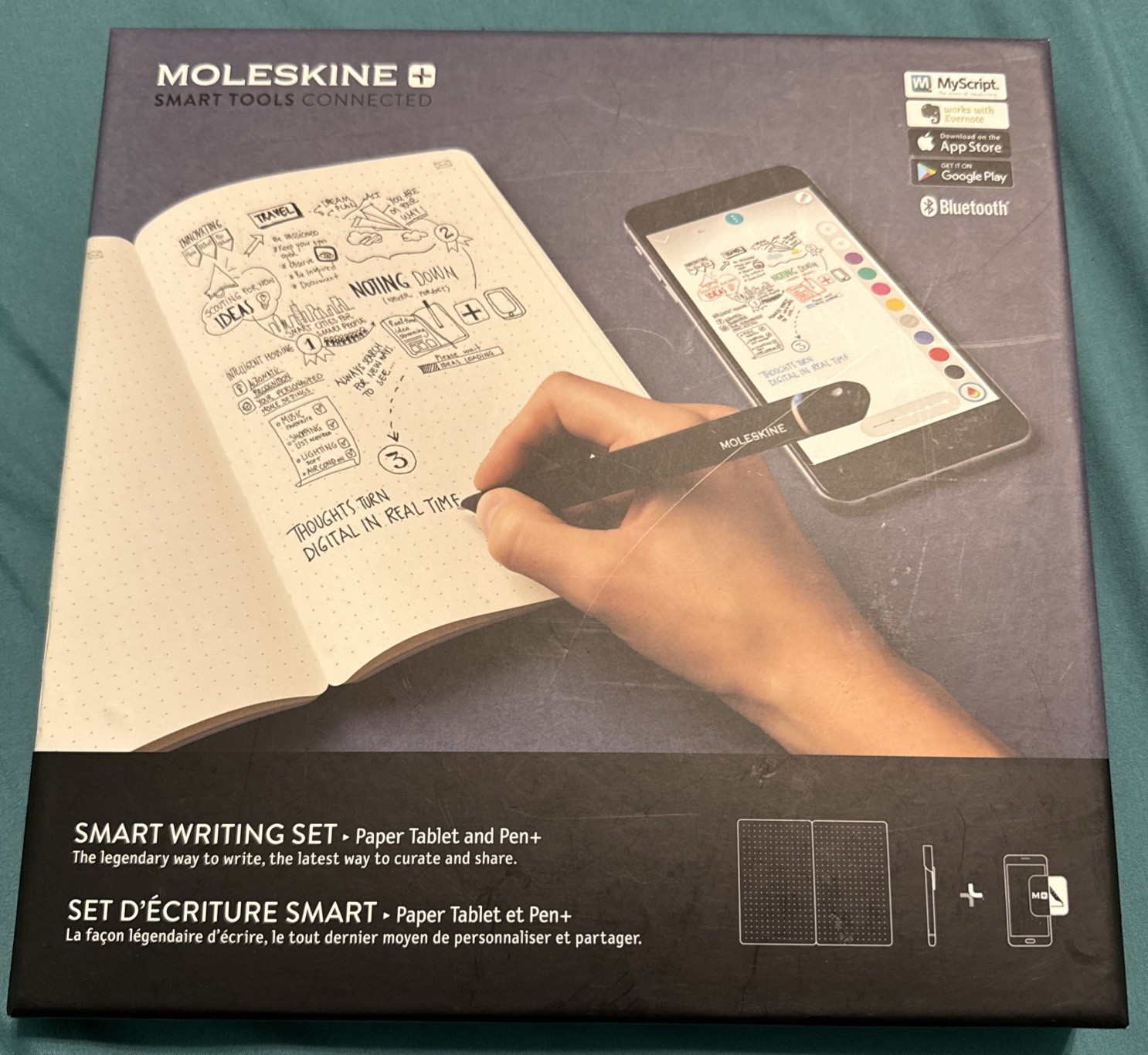Moleskine Smart Writing Set Paper Notebook + Smart Pen NWP-F110 New Open Box