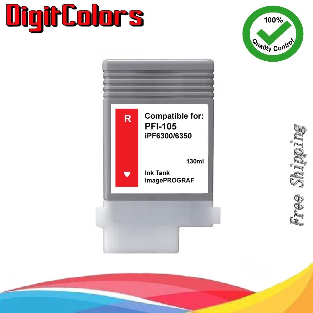 PFI-105 Red Ink Tank Cartridge For Canon  IPF 6300 IFP 6350 PFI105R