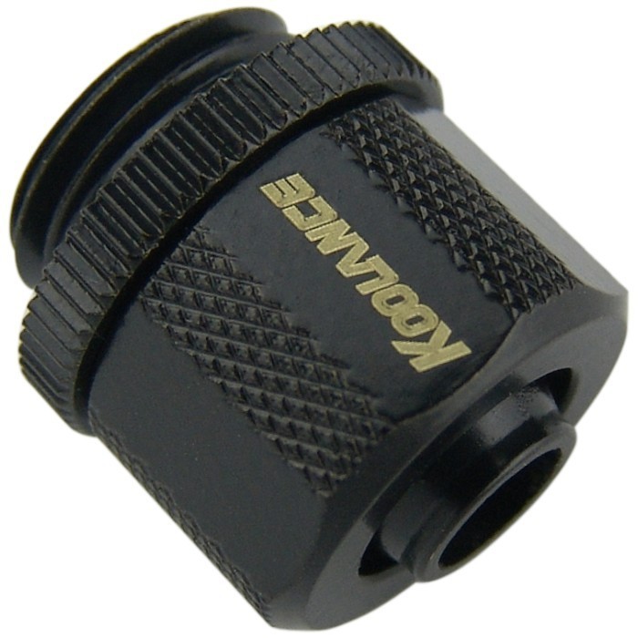 Koolance Compression Fitting for 06mm x 10mm (1/4in x 3/8in) Black G 1/4 BSPP