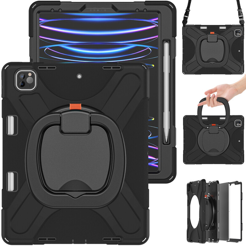 For Apple iPad Pro 12.9 Pro 11 Pro 10.5 Rotating Shockproof Carry Tablet Case