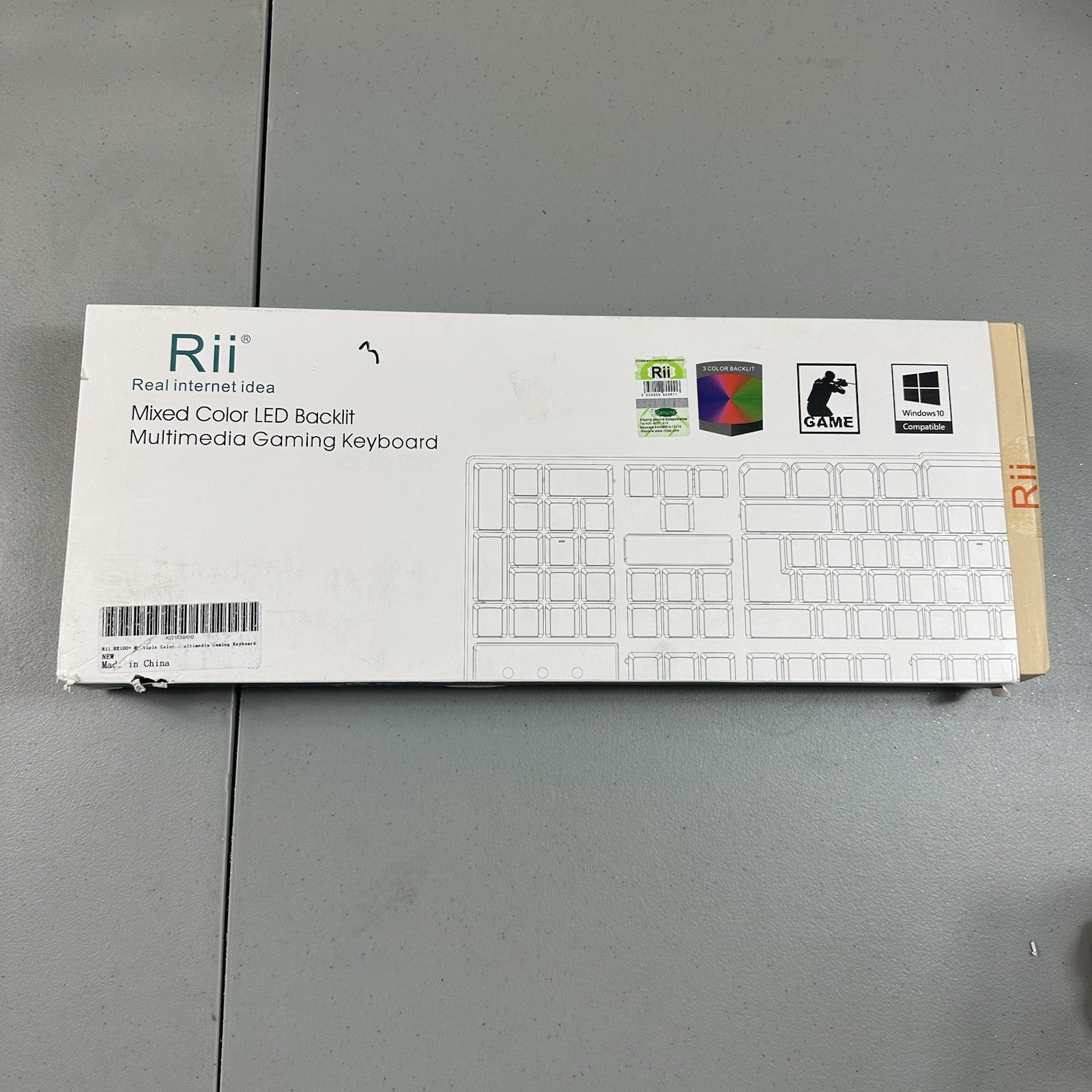Rii RK100+ Mixed Color LED Backlit Multimedia Gaming Keyboard