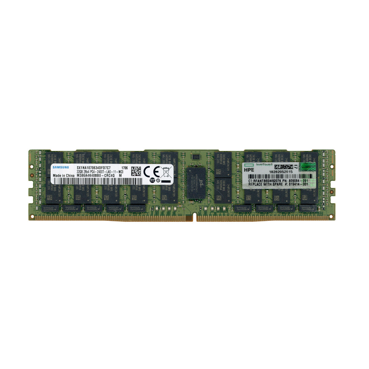 SERVER RAM HP 809084-091 M386A4K40BB0-CRC4Q DDR4 32GB 2400MHz LOAD REDUCED ECC