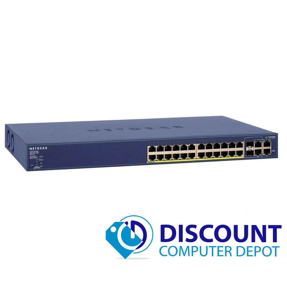 Netgear ProSafe FS728TP v2 24 Port PoE Fast Ethernet Switch 2x GbE Copper 2x SFP