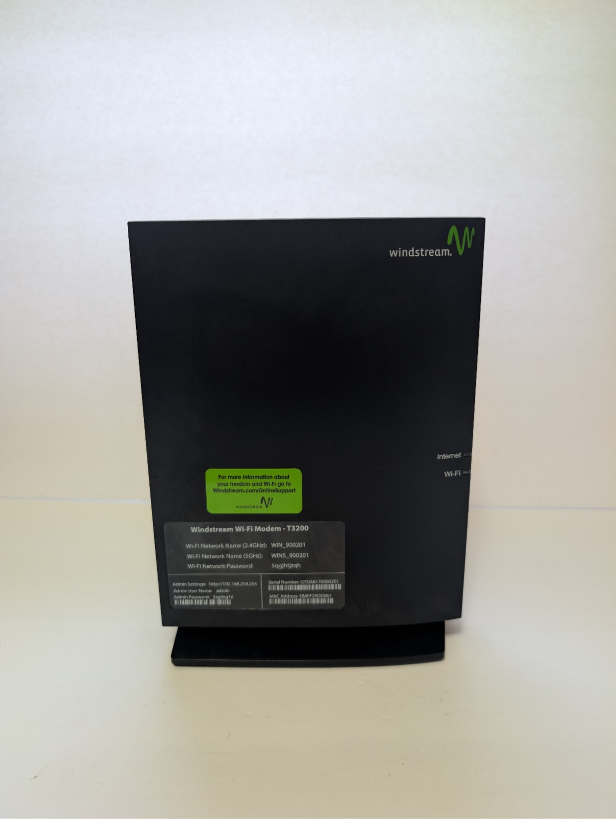 Windstream Actiontec T3200 Dual-Band Wi-Fi VDSL2 Modem Router Gateway 