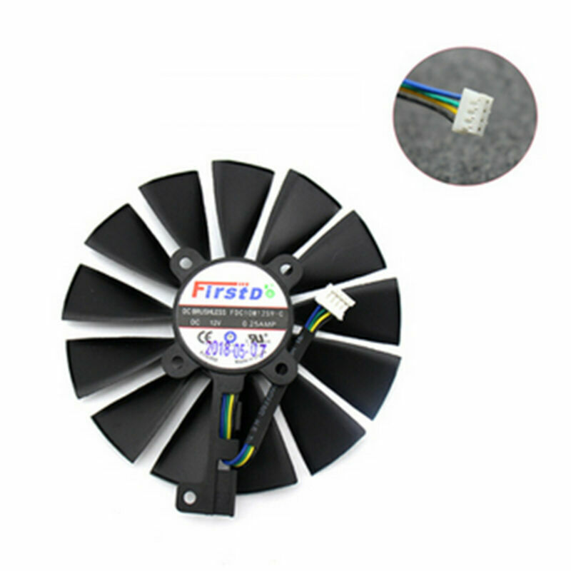For ASUS DUAL-RX580-8G Graphics Card Fan Replacement 4PIN  Card Cooling Fan