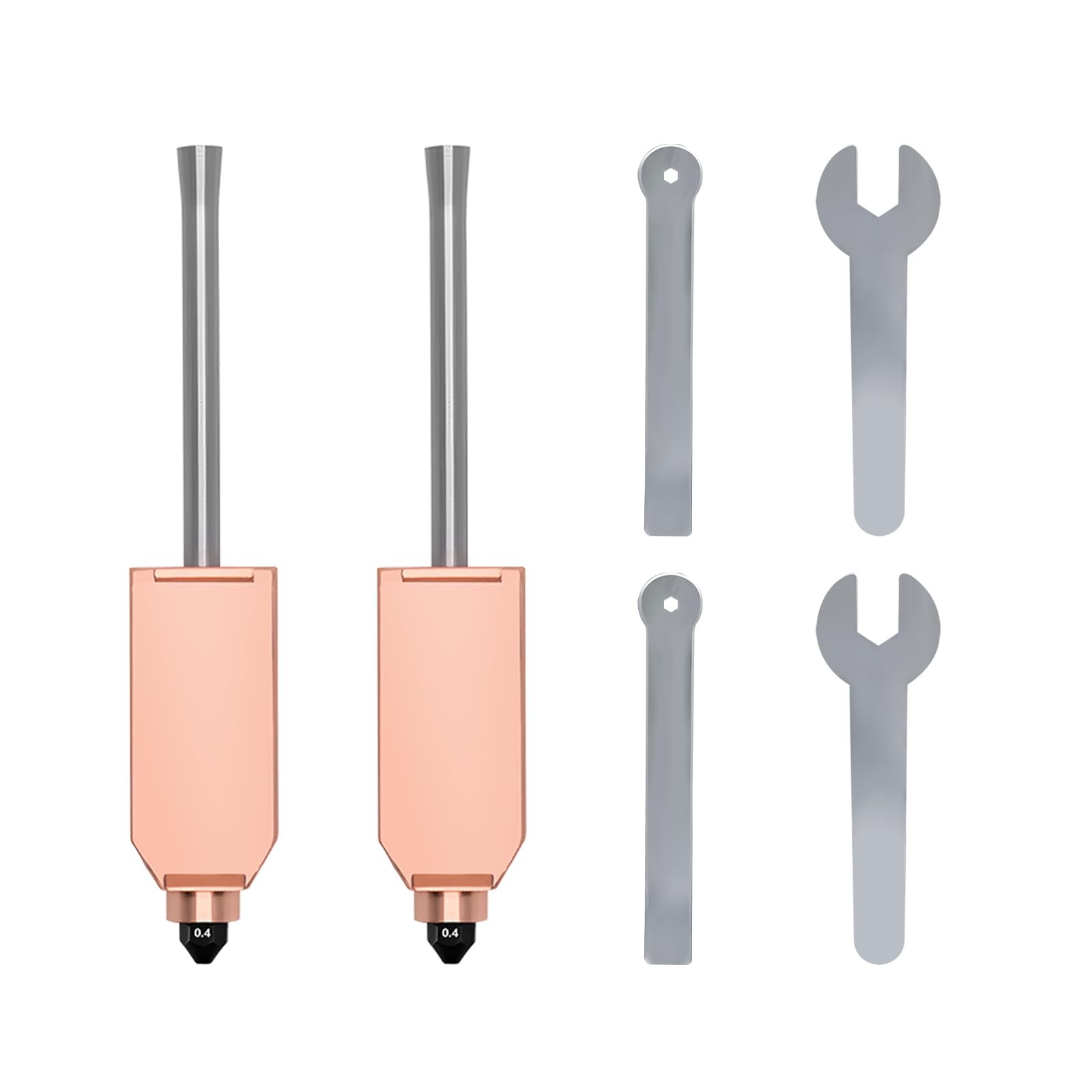 2PCS 0.4MM Nozzle Kit Flashforge AD5X 3D Printer All Metal Hot End Steel