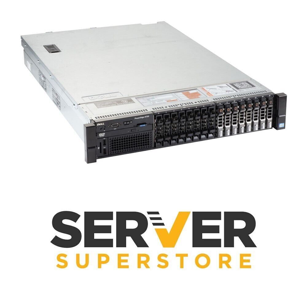 Dell PowerEdge R720 Server | 2x 2670 V2 =20 Cores | 128GB | H710 | 2x 1.2TB SAS