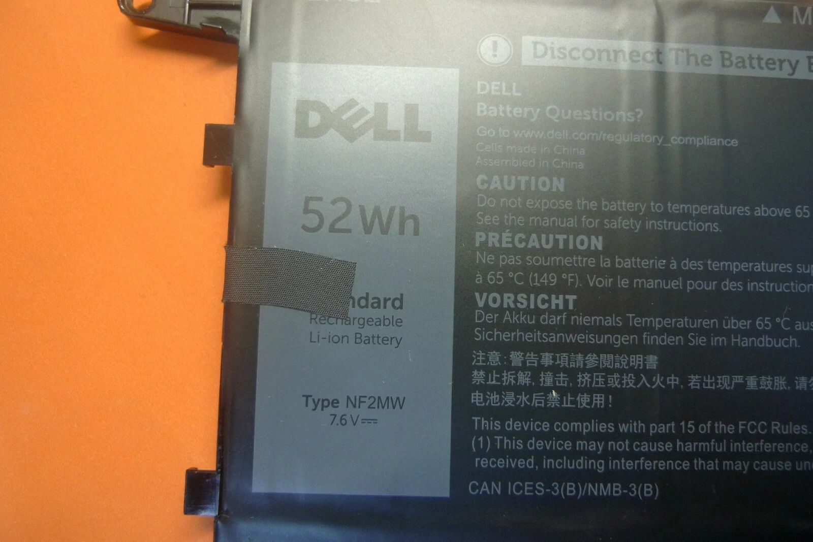 NEW OEM 52Wh NF2MW Battery For Dell Latitude 7400 2-in-1 E7260 E7270 7260
