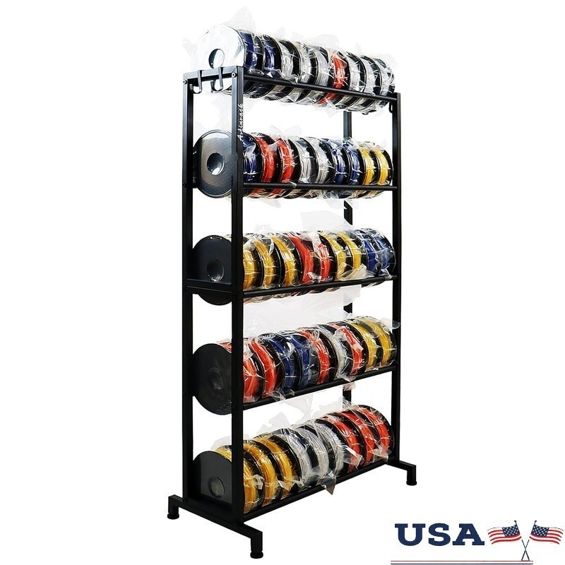 3D Printer Filament Storage Rack Metal Holder Large Capacity Efficient Organizer