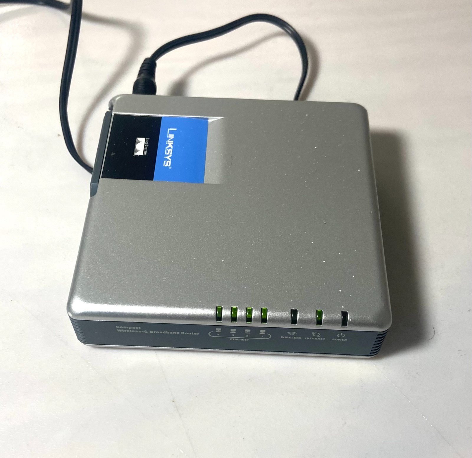 Linksys Compact Wireless-G Broadband Router Model WRT54GC With Adapter