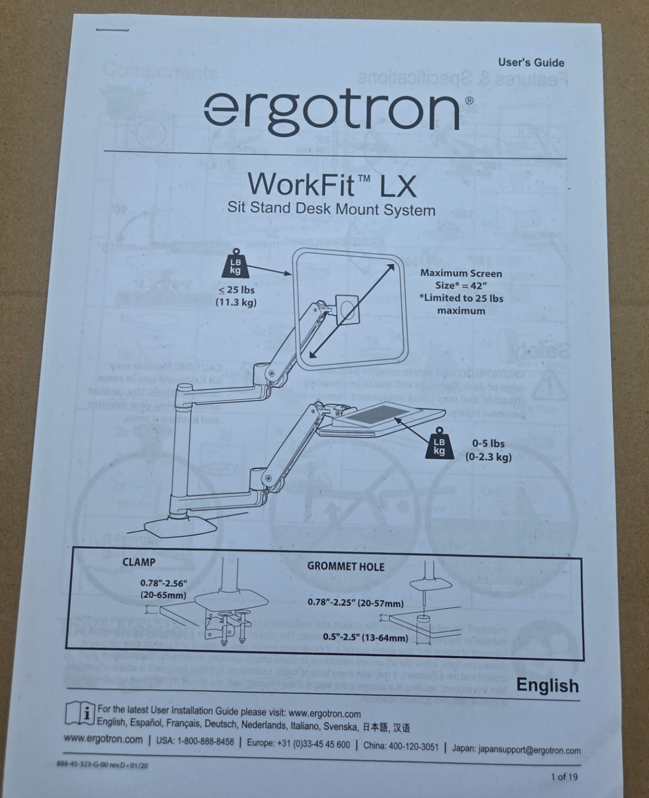 Ergotron – WorkFit-LX Sit-Stand Single Monitor and Keyboard Arm 45-405-026