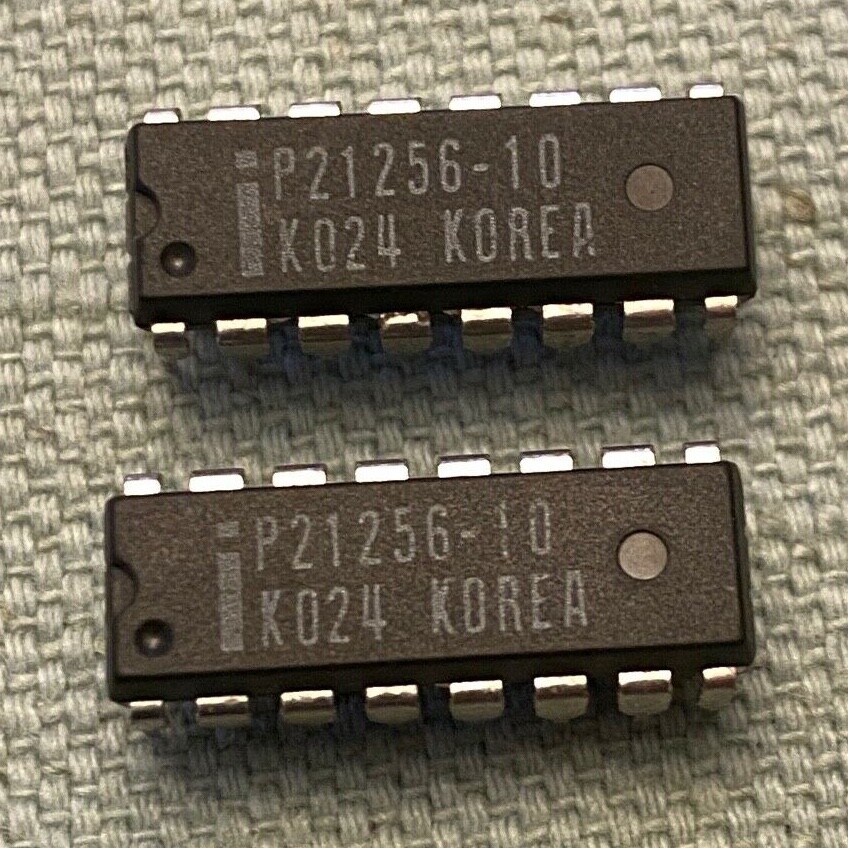 Intel P21256-10 Dynamic RAM Page Mode 256Kx1 PDIP-16 Korea IC Chip Computer Lot2