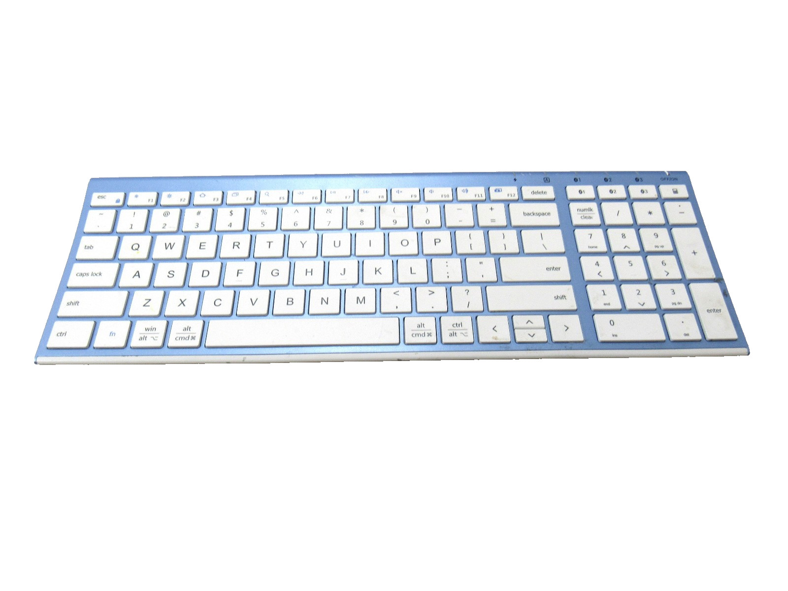 I-clever Model ic-BK10 Rechargeable Bluetooth Keyboard (Untested) Power Working