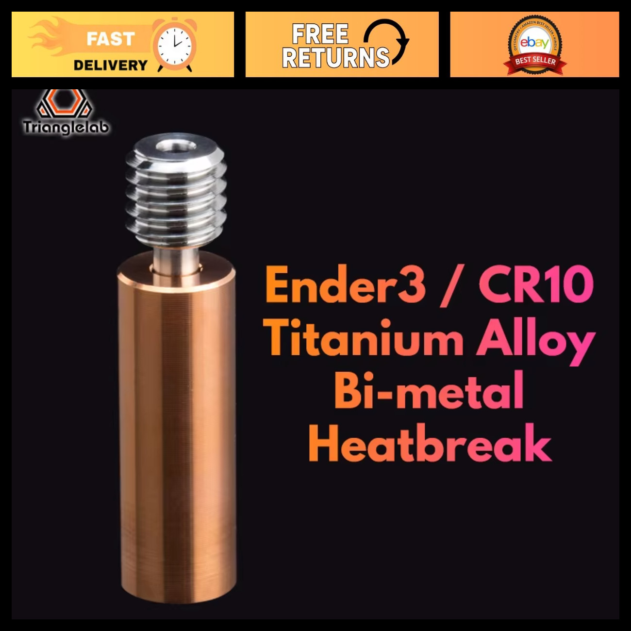 Titanium Alloy Bi-Metal Heatbreak for 1.75mm Filament - Compatible with Ender3 C