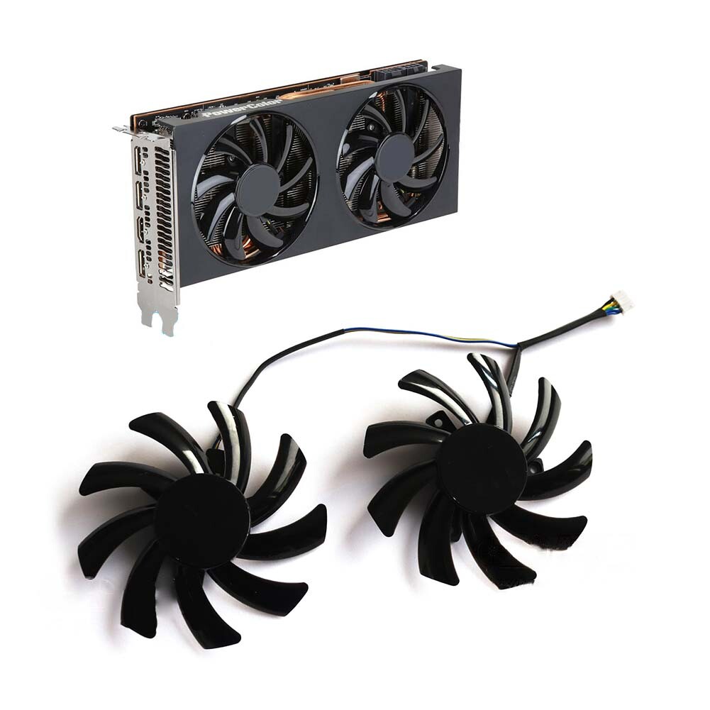 For PowerColor RX5500XT 6600 6600XT 6700 6700XT Fighter Graphics Cooling Fan