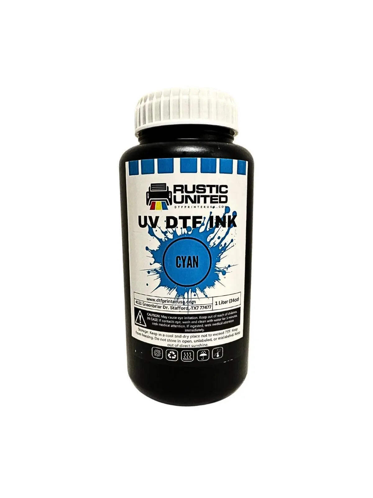 UV DTF Printer USA Cyan Ink - 1 Liter