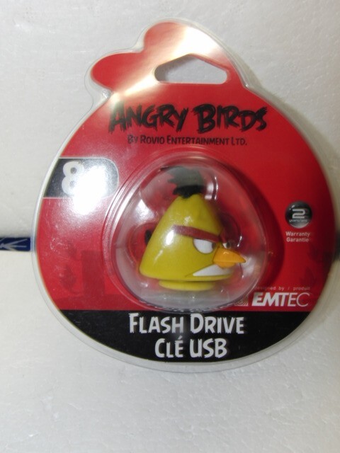 Emtec Angry Birds 8 GB Go Yellow Bird Cle' USB Flash Drive NEW