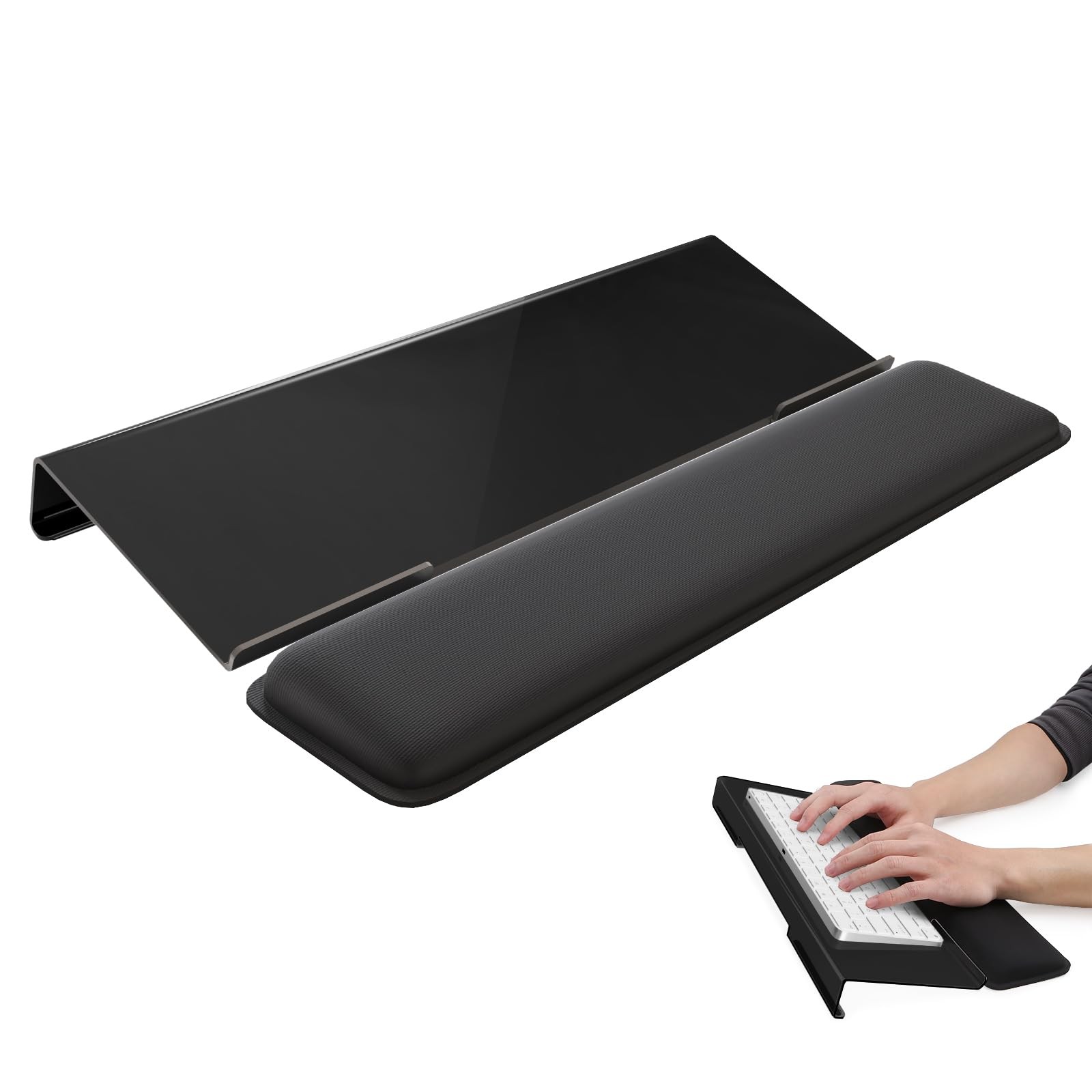 Laborio Computer Keyboard Wrist Rest, Stand With Black