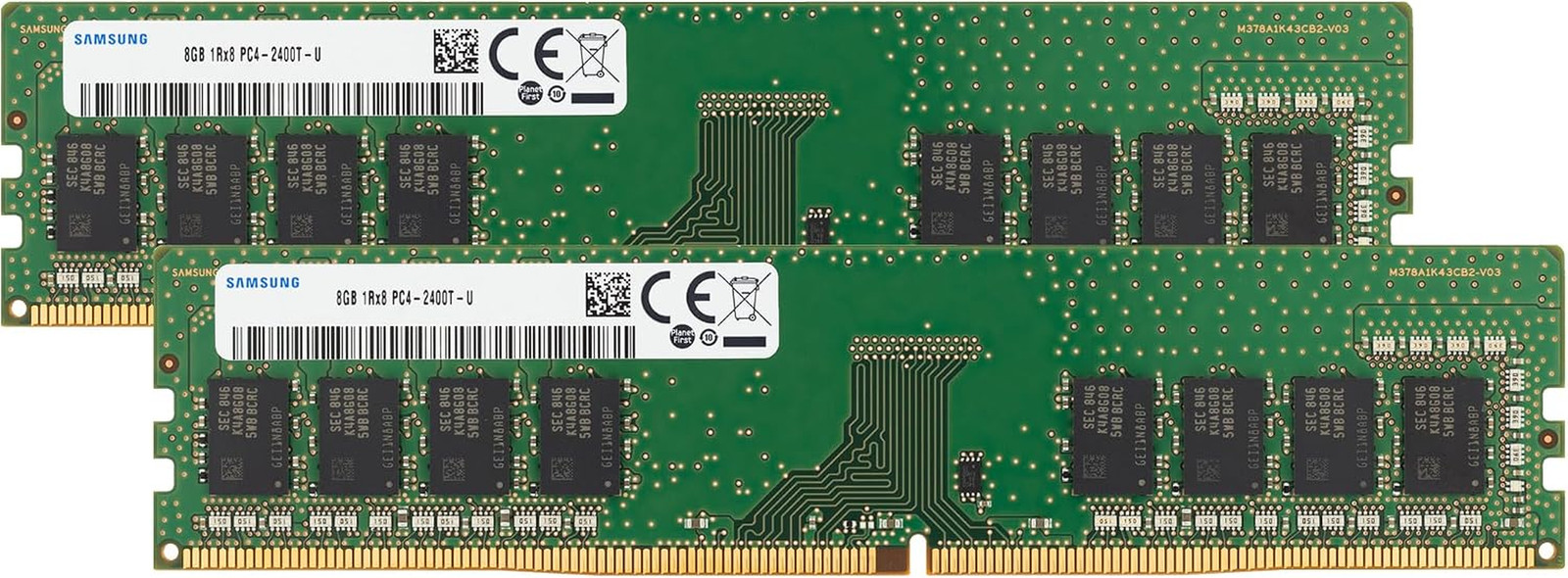16GB (2X8Gb) DDR4 2400Mhz PC4-19200 (PC4-2400T) CL17 UDIMM 1Rx8 Single Rank 1.2