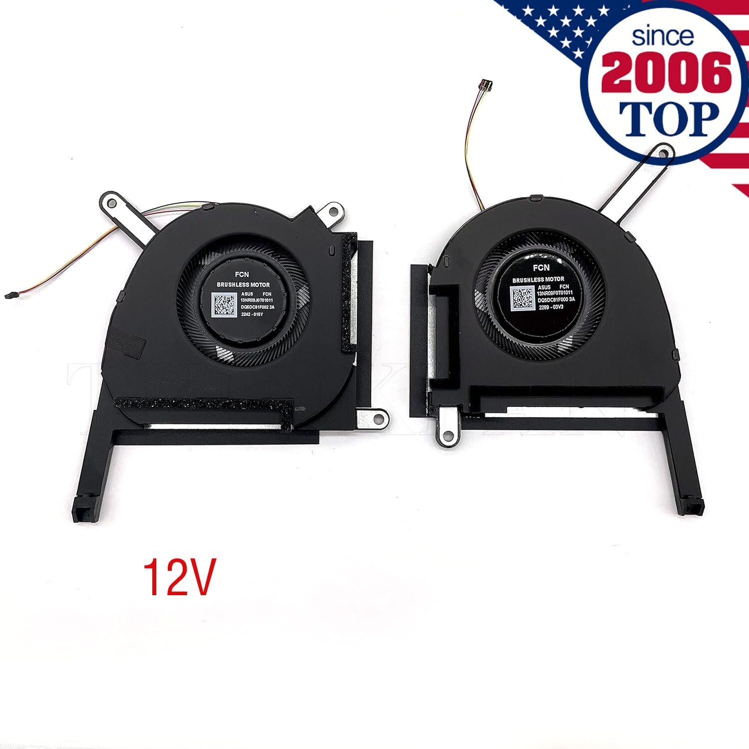 CPU+GPU 12V Fan for ASUS TUF Gaming (2022) FX507 FX507ZC FX507ZE FA507 FP88