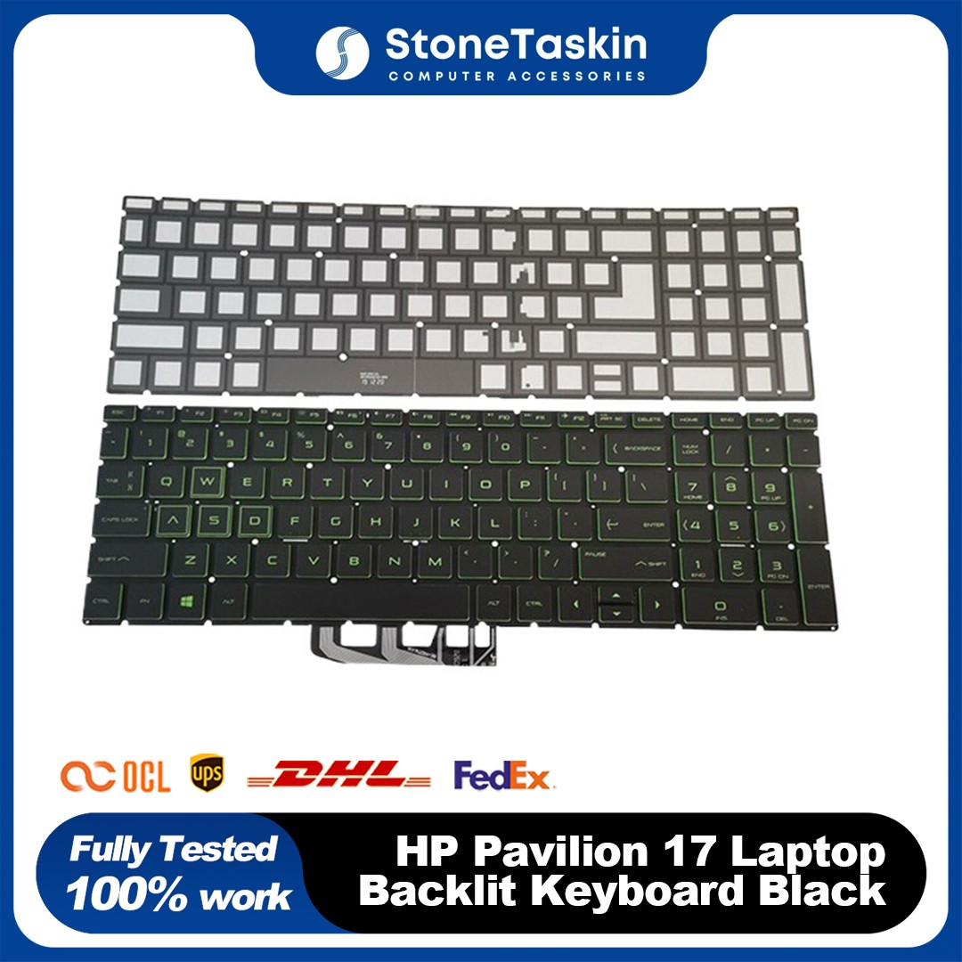 HP Pavilion 17-cd0010nr 17-cd0020nr 17-cd1010nr Laptop Backlit Keyboard Black