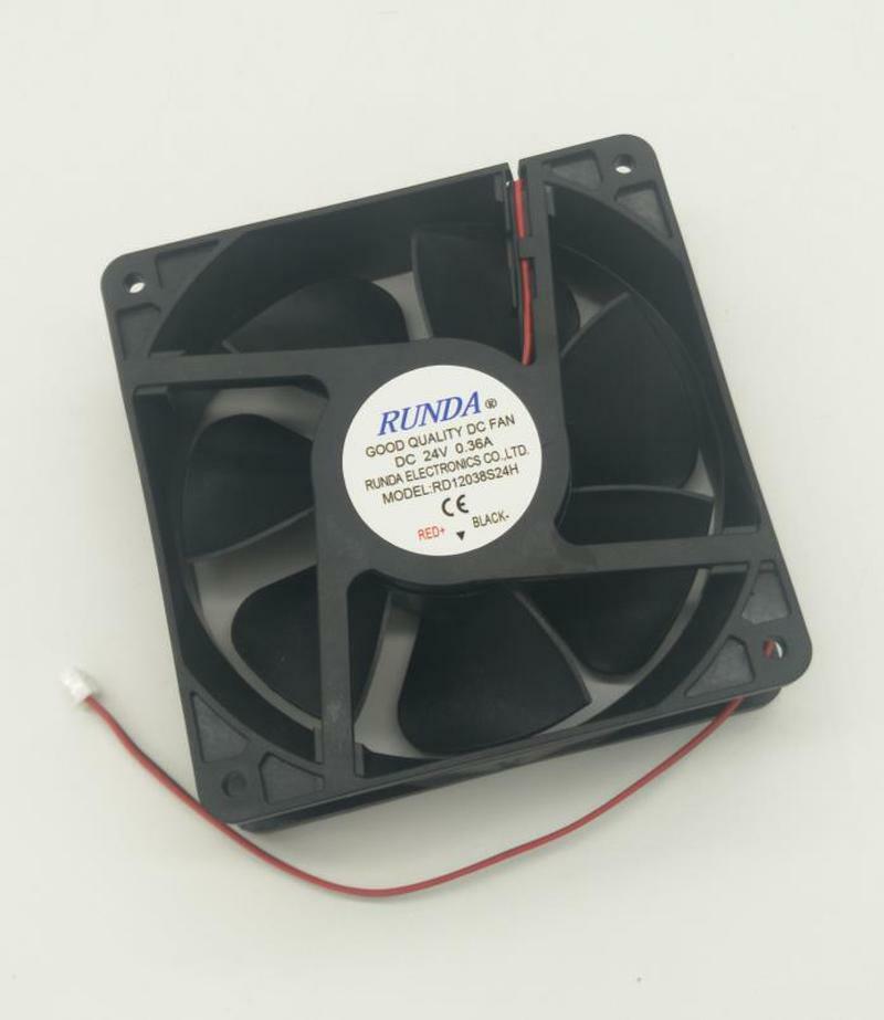 1X 120x120x38mm 2-wire Server Cooler Fan For RD12038S24H DC 24V 0.36A