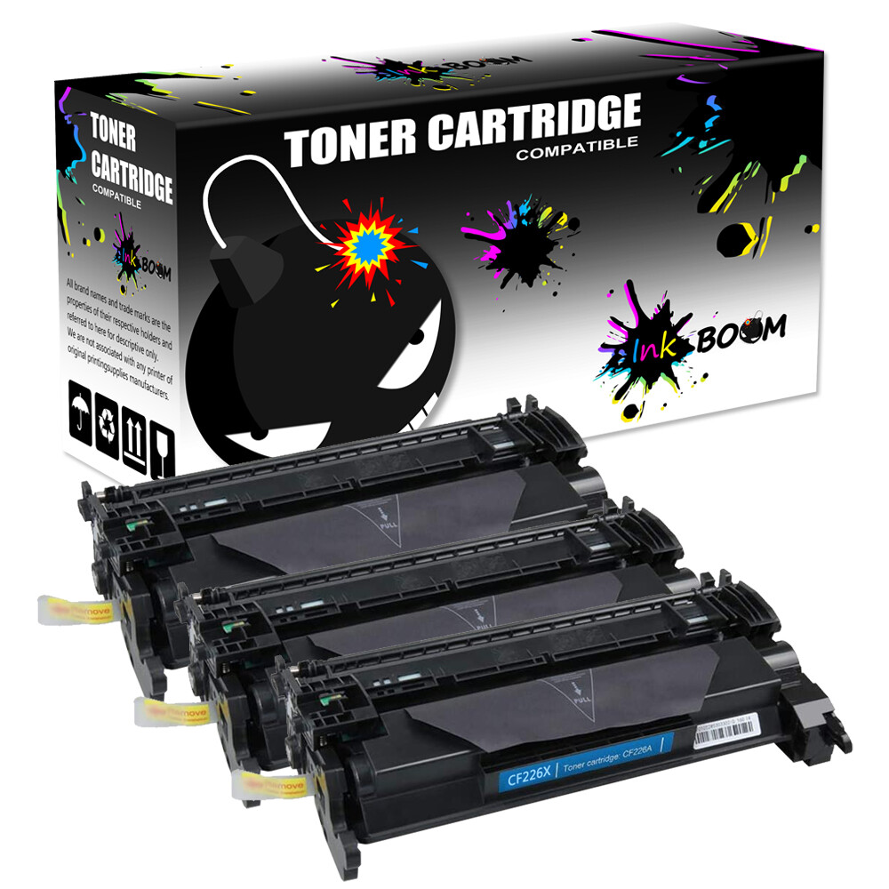 3 Black Toner Cartridges replace for HP CF226X 26X LaserJet Pro M402n M426fdn