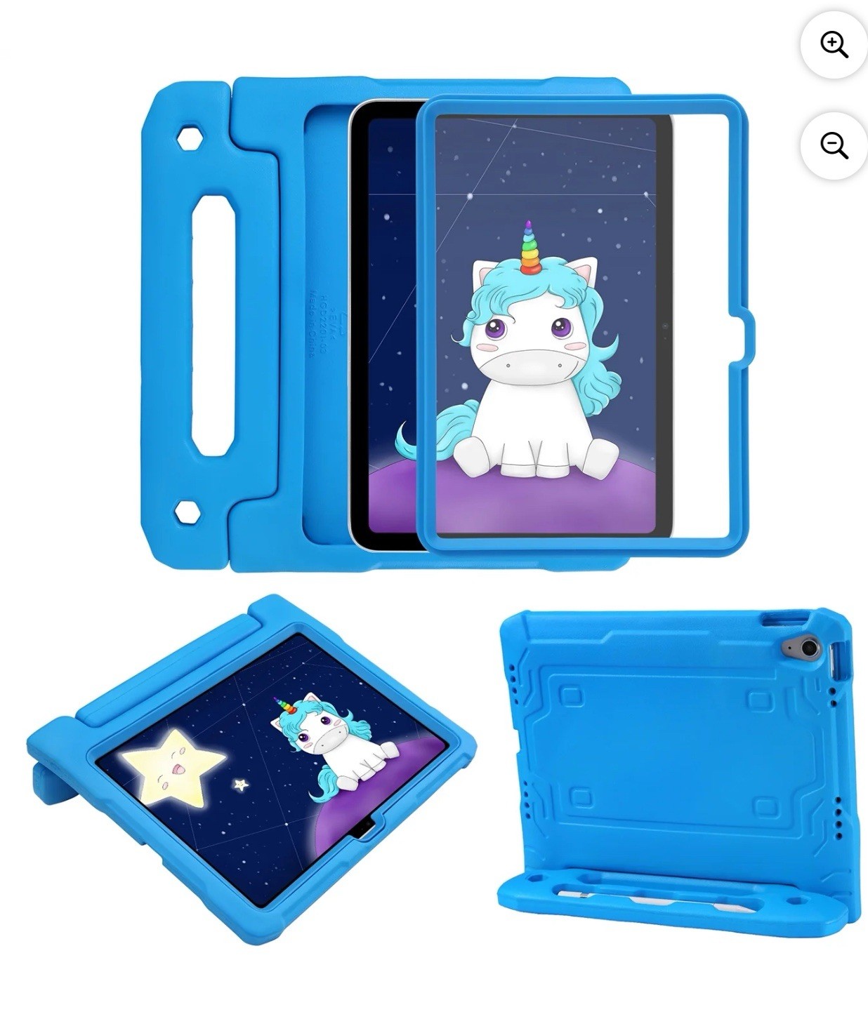 Kids iPad Shockproof Case w/Built-in Screen Protector Stand Avawo