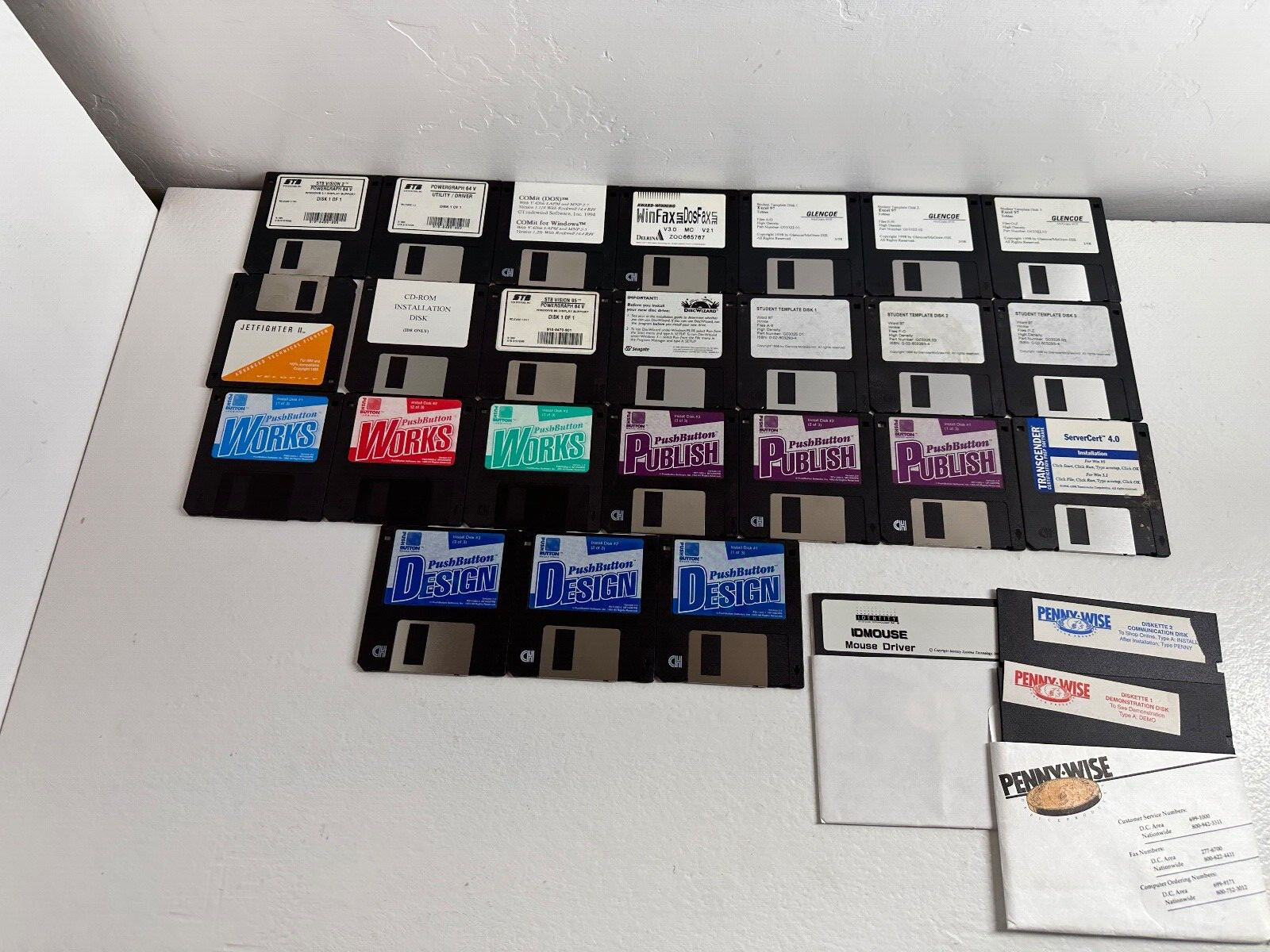 Lot of Vintage DOS/Windows Programs, Games, Publish Works Design, Floppy 3.5"