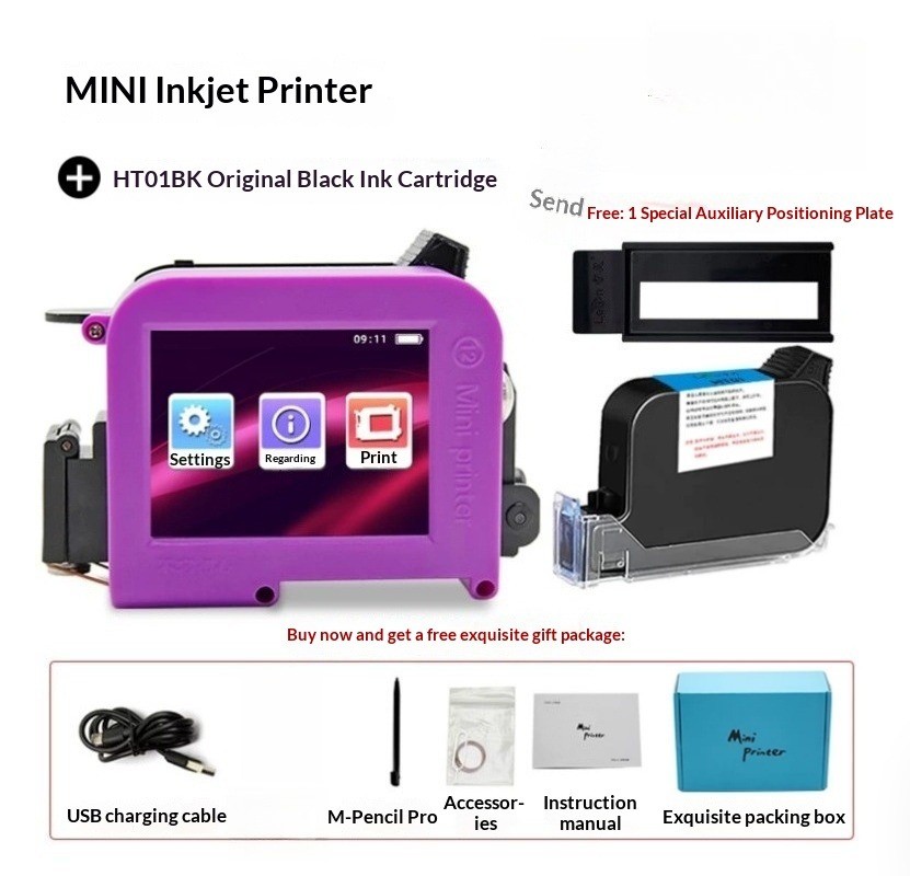 Mini Inkjet Printer; Coding Machine for Packaging Cartons and Bottle Caps