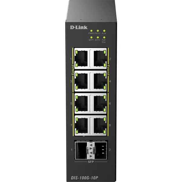 D-Link DIS-100G-10P 20GB/s RJ45 Network Switch