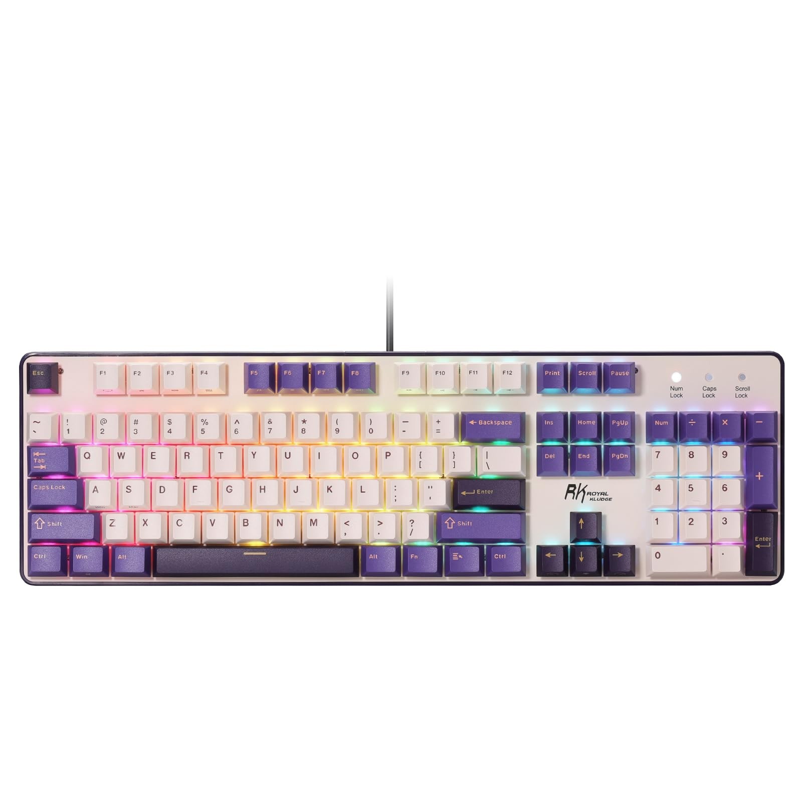 RK ROYAL KLUDGE RK920 Lavender Purple Tactile Keyboard