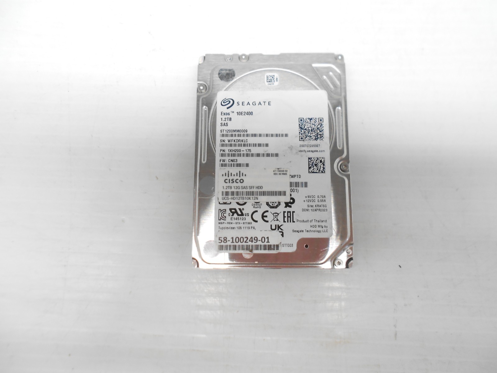Seagate 1.2TB 10K 12Gbps 12G SAS 2.5" Hard Drive ST1200MM0009 Dell HP 512B