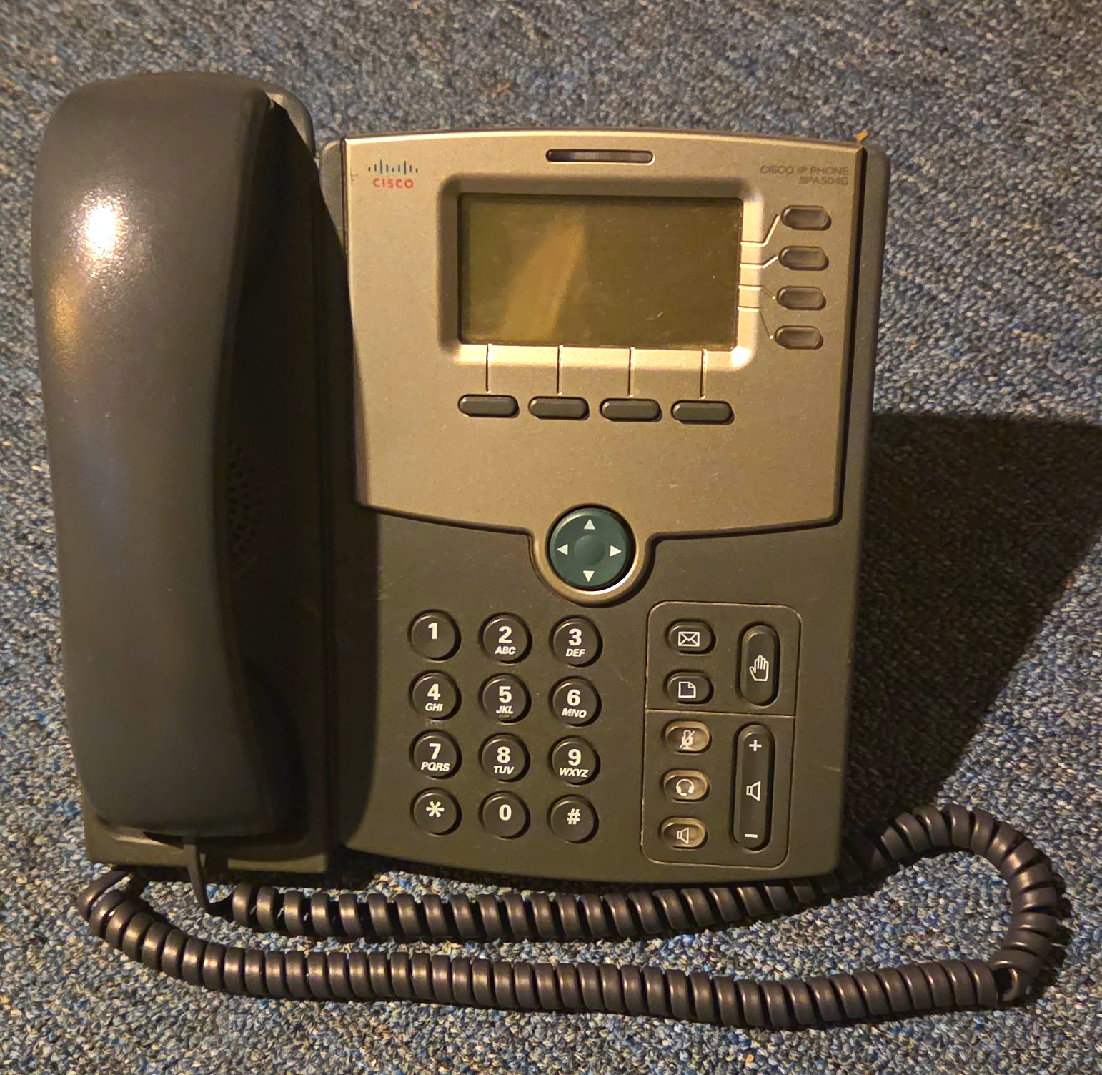 Cisco SPA504G 4-Line Gray IP VoIP Phone Speakerphone Ethernet (RJ-45)