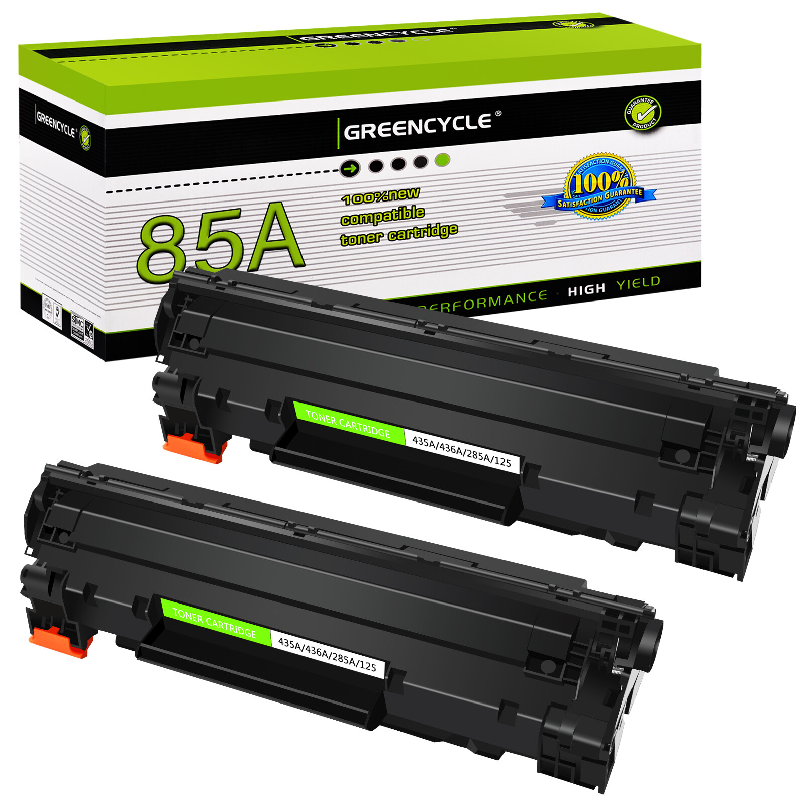 2 PK CE285A Toner Cartridge for HP 85A Laserjet aserJet P1102 W P1006 M1212NF