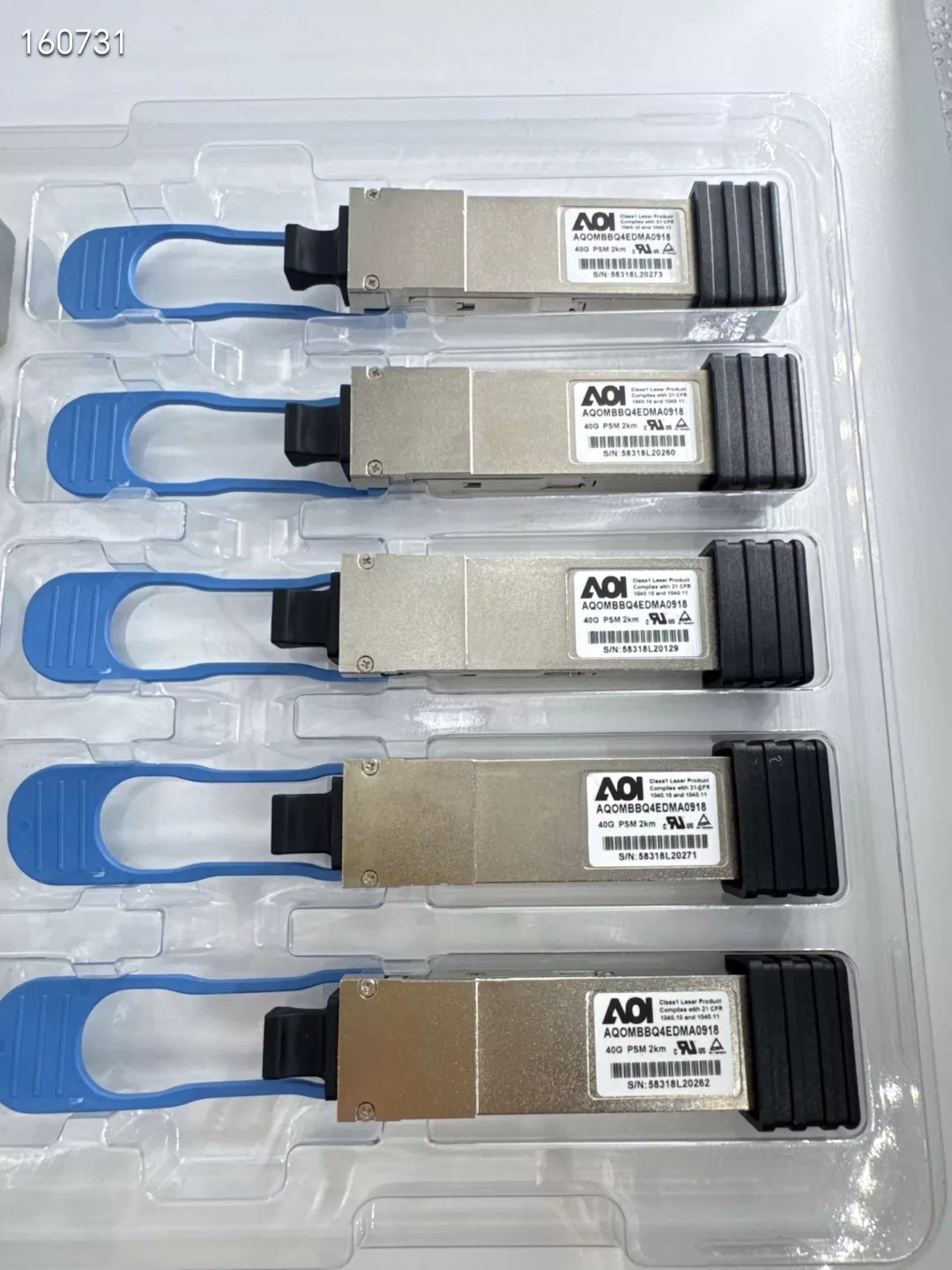 1pcs AQOMBBQ4EDMA0918 AOI OPTICAL MODULE 40G PSM 2KM QSFP TRANSCEIVER
