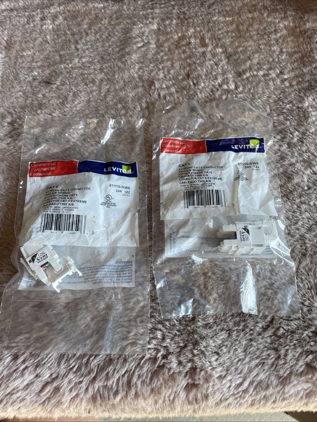 See 2 - Leviton 61110-RW6 Extreme Cat 6 QuickPort Jack