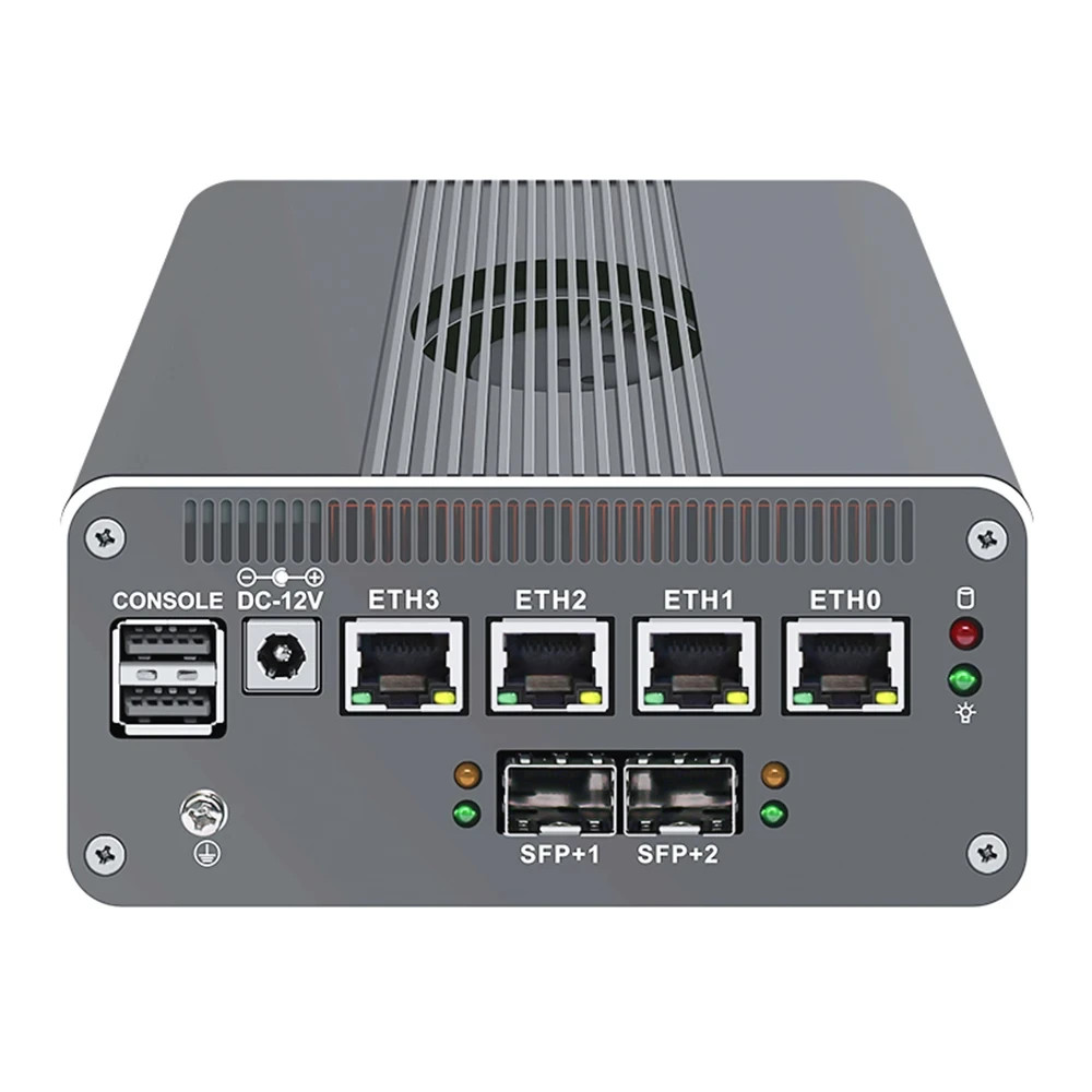 Firewall Mini PC 2x10G SFP+ Intel N100 Computer 4xi226 2.5G Proxmox ESXi pfSense
