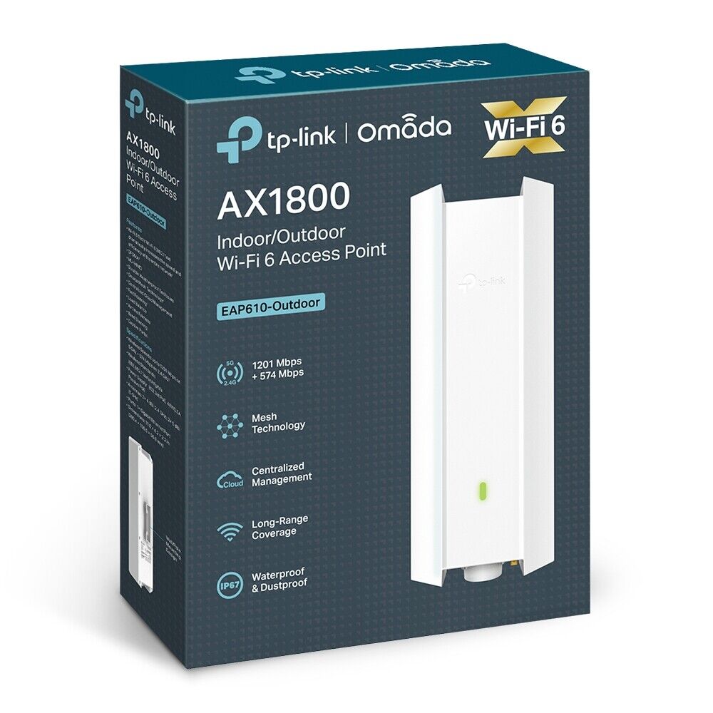 TP-Link EAP610-Outdoor AX1800 Wireless Indoor / Outdoor Wi-Fi 6 Access Point