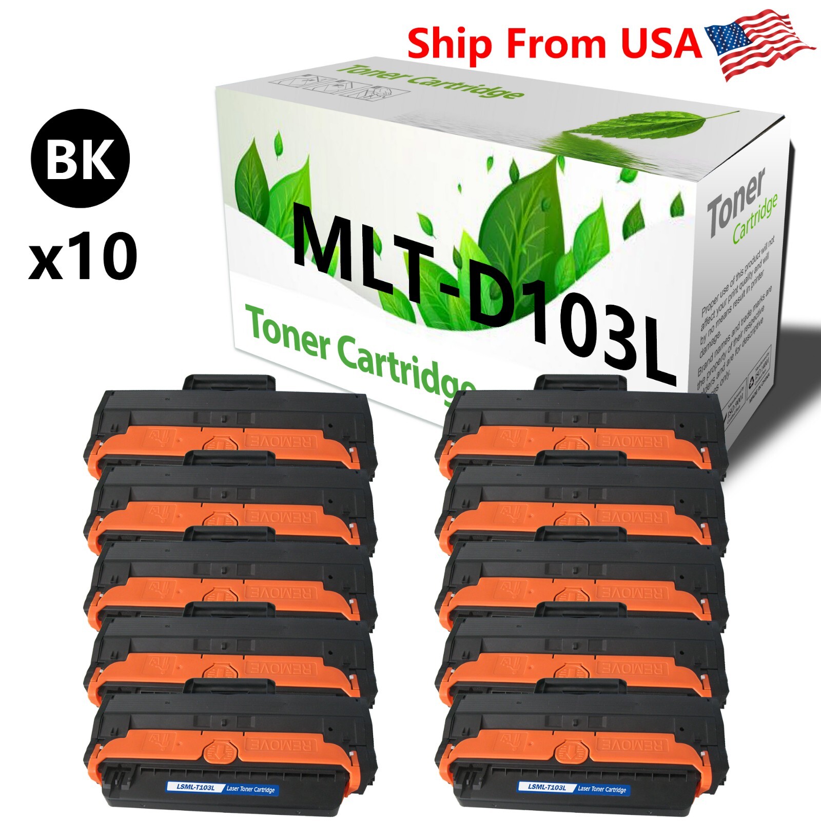 10PACK 103L D103L Toner Cartridge For ML-2951D ML-2955DW ML-2950ND ML-2951ND