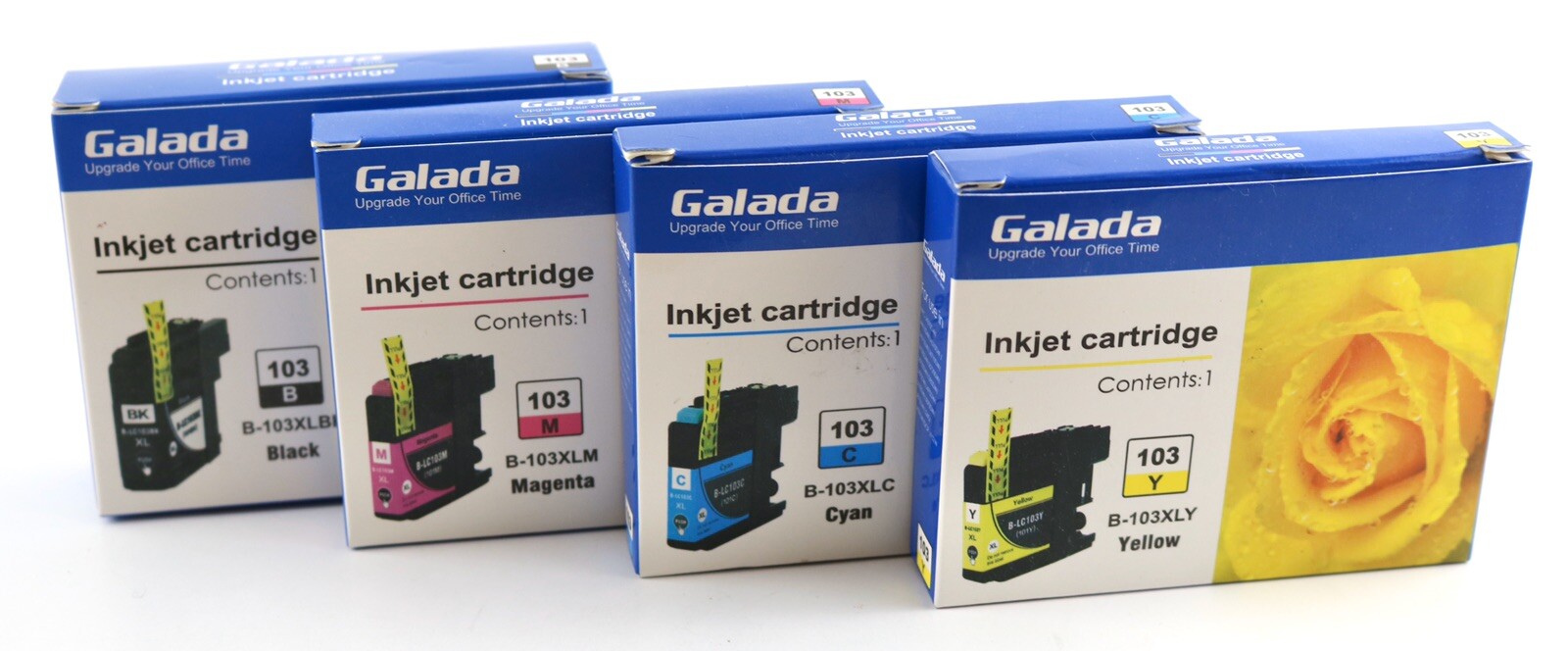 Galada 103XL Brother InkJet Cartridges (4pack)New - Black, Yellow, Cyan, Magenta