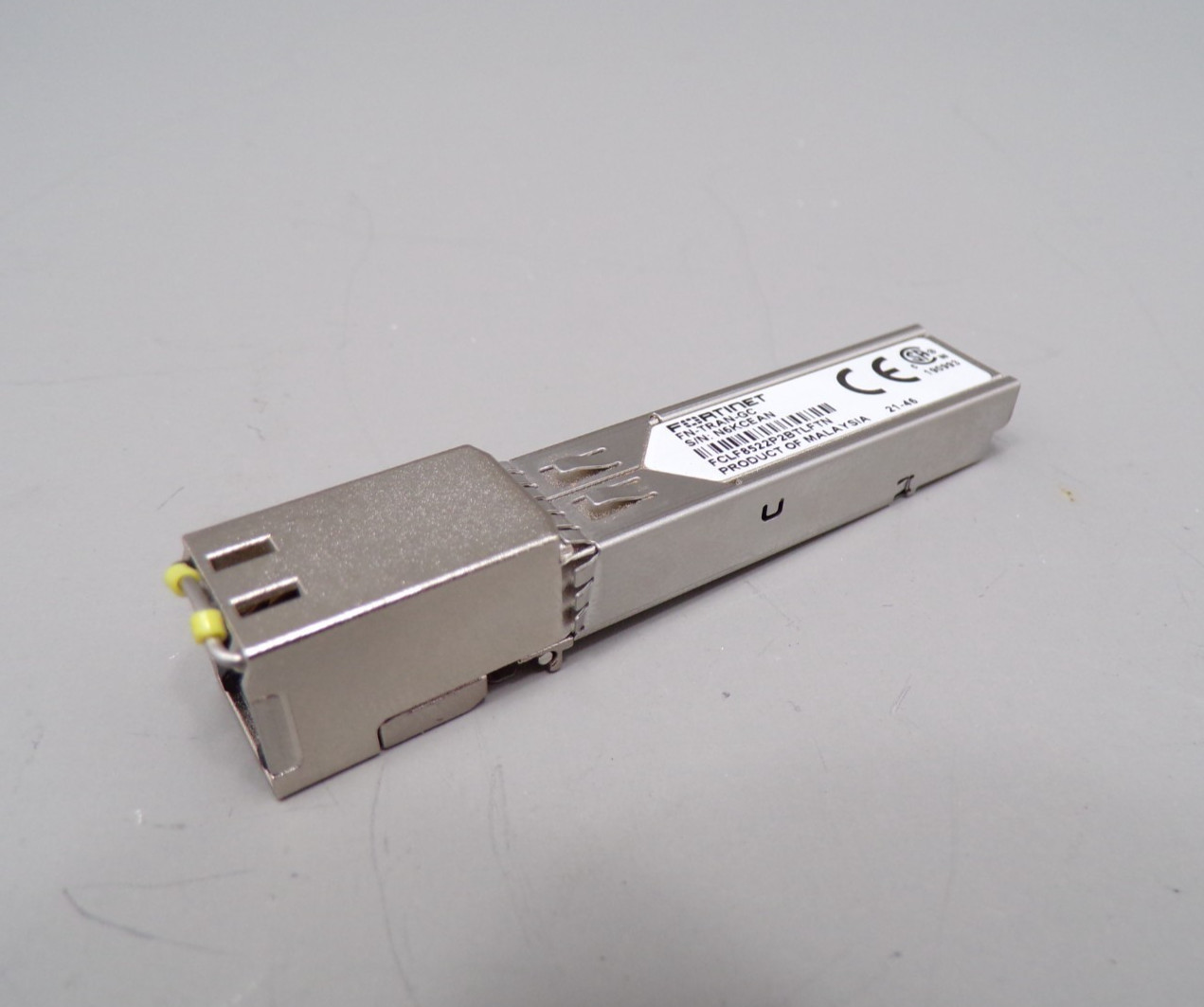 (1) Genuine Fortinet FN-TRAN-GC 1000BASE-T Copper SFP Transceiver RJ45 1GbE