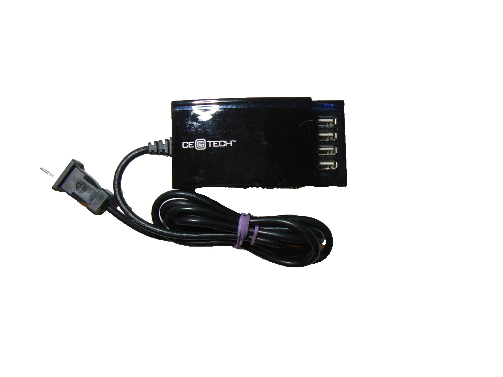CE TECH 4‑Port USB Charging Hub – AC Powered – Tested & Working