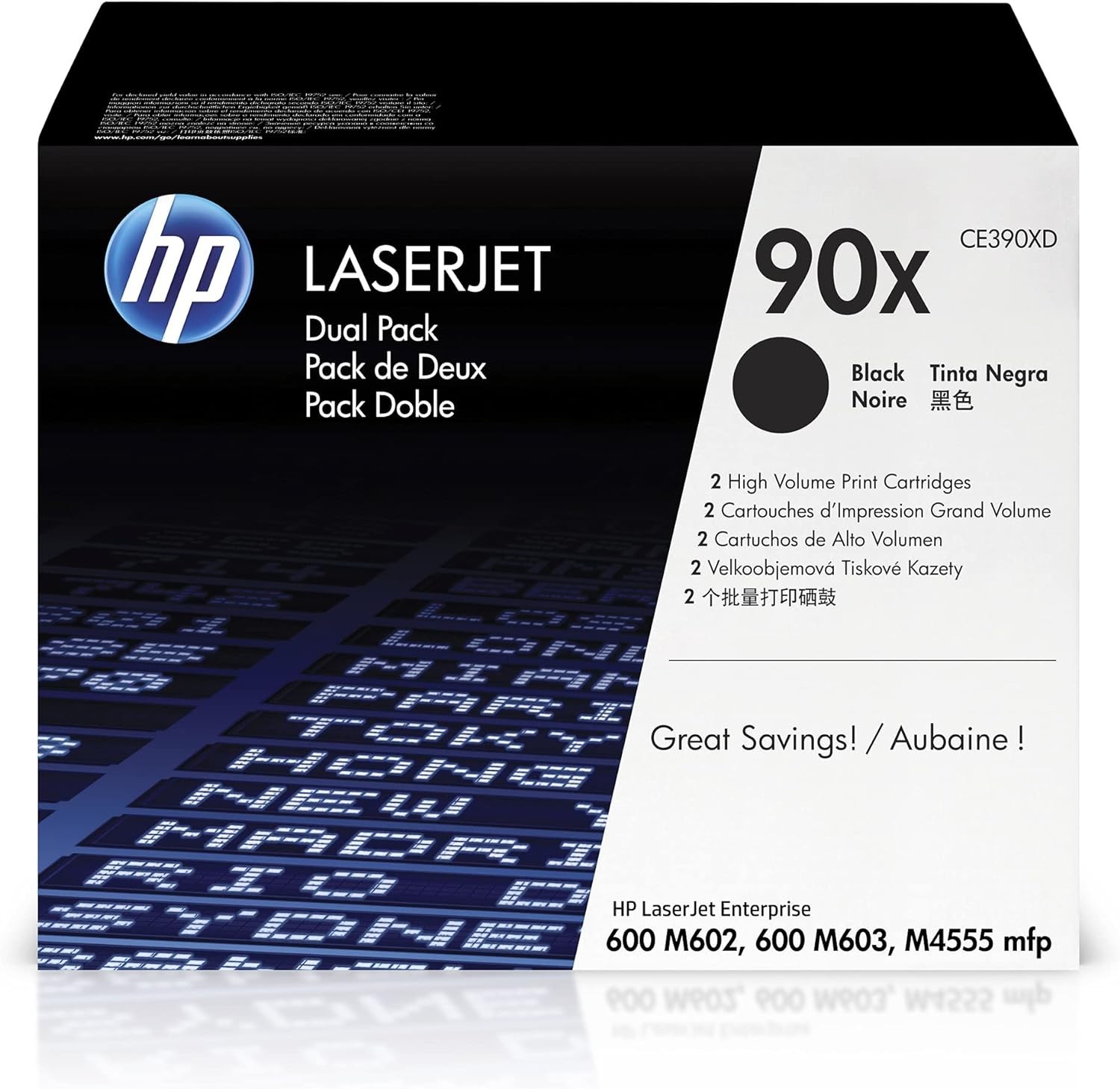 New Genuine HP 90x CE390XD High Yield Toner Cartridge DUAL Pack M602 M603 M4555