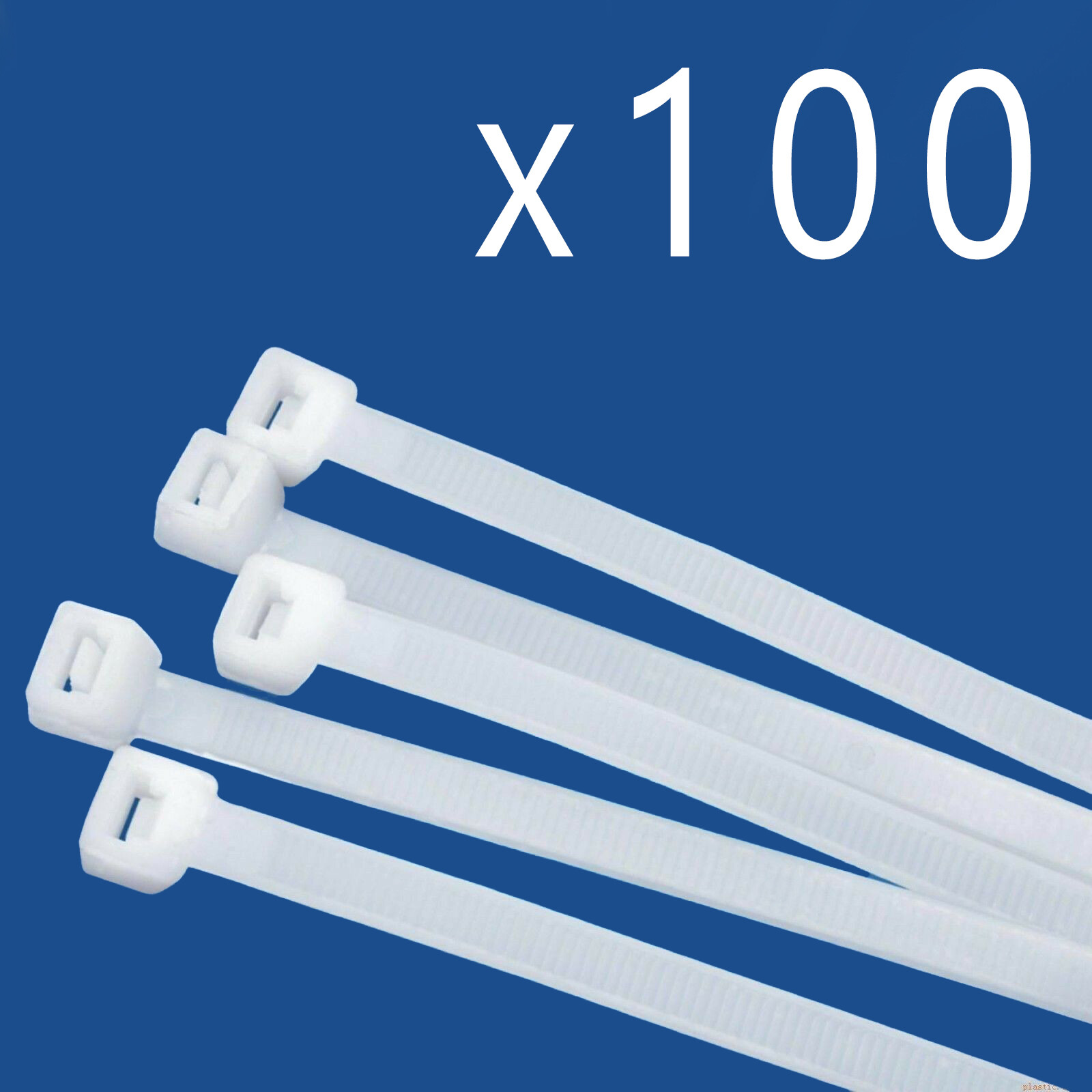 100 Pack Lot Pcs Qty - 6" Inch Nylon Cable Zip Wire Tie 40 lbs - Natural White
